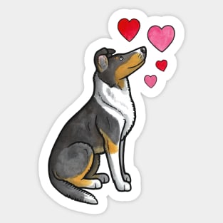 Smooth collie love Sticker